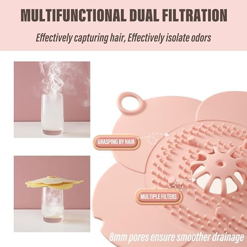 AYXX Anti-Odor Petal Hair Drain Catcher 4 Pack