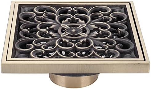 Tomotato Floor Drain 10x10cm Antique Bathroom Shower Strainer Replacement