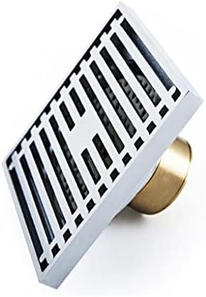 Square Floor Waste Grate Bathroom Drain in Antique Bronze or Chrome