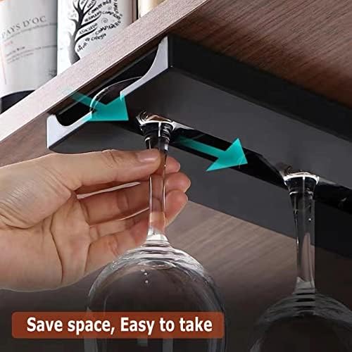 Leevcok 2 Pack White Wine Glass Holder