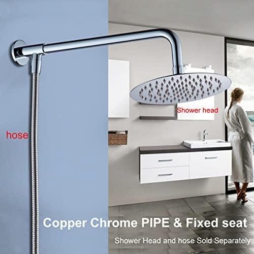 Chrome Copper Shower Arm 16 Inches Right Angle Wall Mount