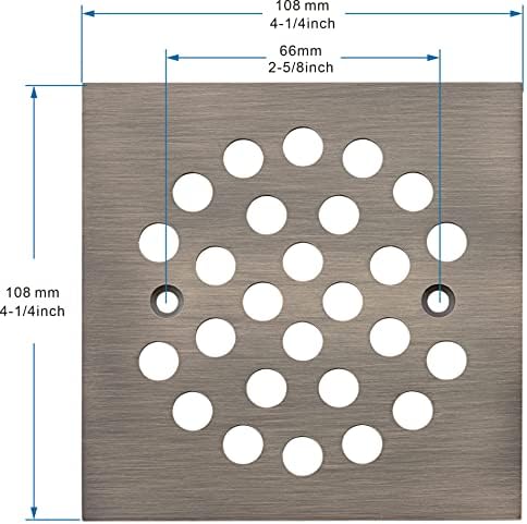 Square 425 Inch Screw-in Shower Drain Cover Replacement
