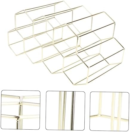 Hemoton 7-Bottle Metal Wine Display Rack