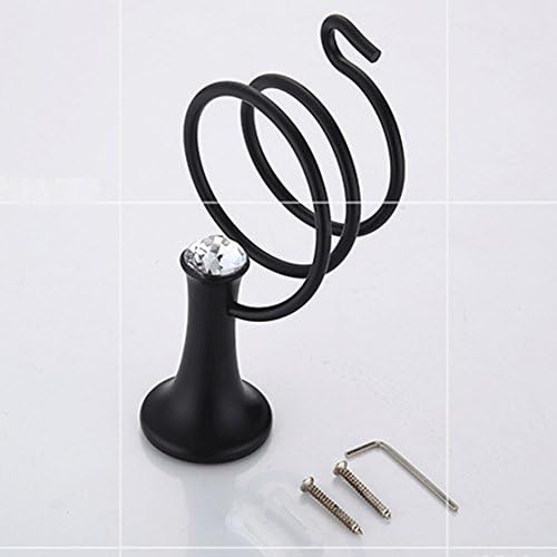 Black Alloy Crystal Bathroom Hand Dryer Holder DIY Mount