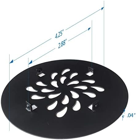 Uni-Green 4-14 Round Shower Drain Grate - Antique Brass Waterdrop Shape