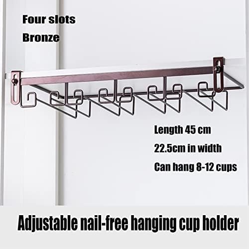 WORDFUN Bronze Adjustable Wine Glass Holder 2 Rows or 4 Rows