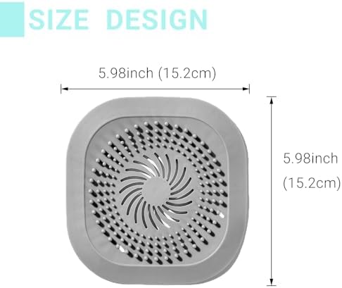 Pagabach Hair Catcher 2 Pack Silicone Drain Cover