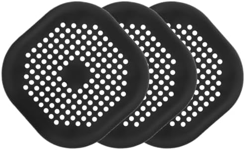 QSCFKL Shower Drain Hair Catcher 3PACK Black