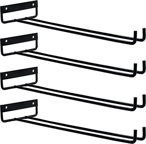 BUILOG 118 Inch Wine Glass Rack 4 Pack Black