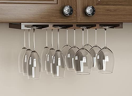 Rustic State 4 Sectional Wine Glass Rack - 12 Glasses Storage