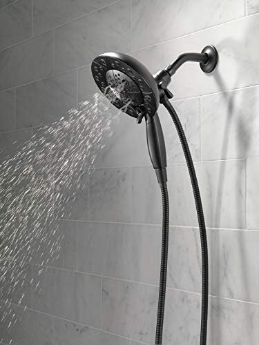 Delta H2Okinetic 5-Spray Dual Shower Head with Handheld and Matte Black Docking