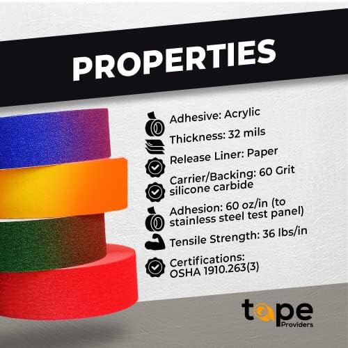 WOD ASTC32 Heavy Duty Anti Slip Tape - 3 in x 60 ft Yellow