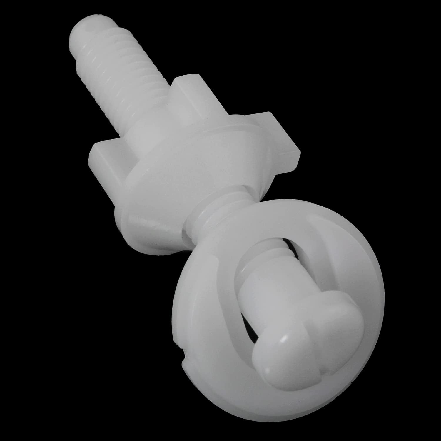 ZZLZX Toilet Seat Screws 4Set White Plastic Hinge Bolts with Nuts and Washers