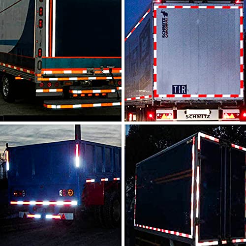 2 x 32 Reflective Safety Tape Red White 1