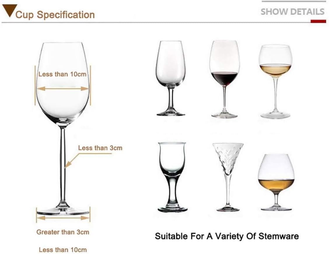 Bamboo Wine Glass Holder with 6 Slots