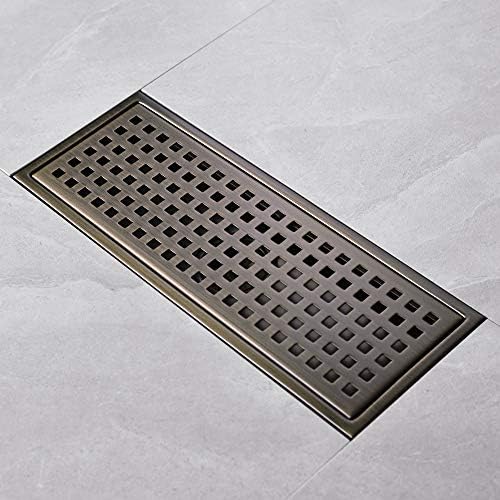 Orhemus Linear Shower Drain with Brushed Bronze Finish