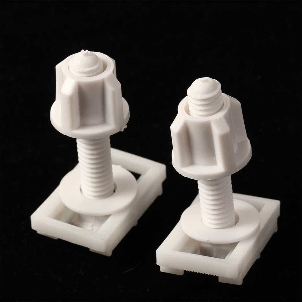 Pokinge 10pcs White Toilet Seat Hinges Replacement