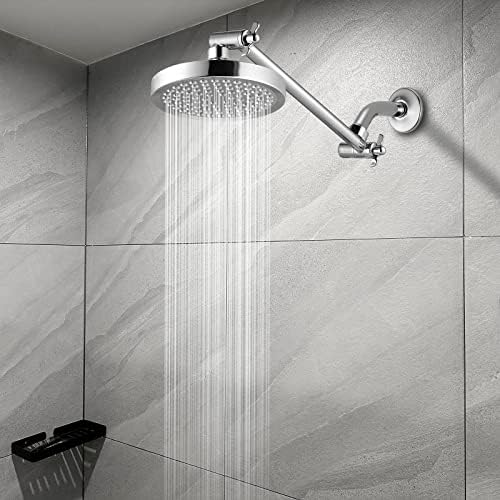 Nuodan 11 Inch Solid Brass Shower Arm with Universal Connection and Chrome Finish