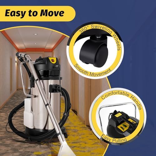 Commercial Carpet Cleaner 1000W 3 in 1 Wet Dry Portable