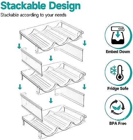 3 Pack Stackable Water Bottle Organizer for Kitchen Storage
