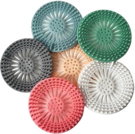 Pack of 6 Silicone Hair Catcher for Bath