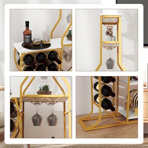 Mantianstar White 11-Bottle Freestanding Wine Rack