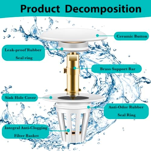 ZMyHeart Sink Drain Strainer with Hair Catcher