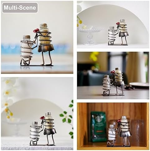 Funny Salt Pepper Shakers Set - Rose Lovers Holder Caddy