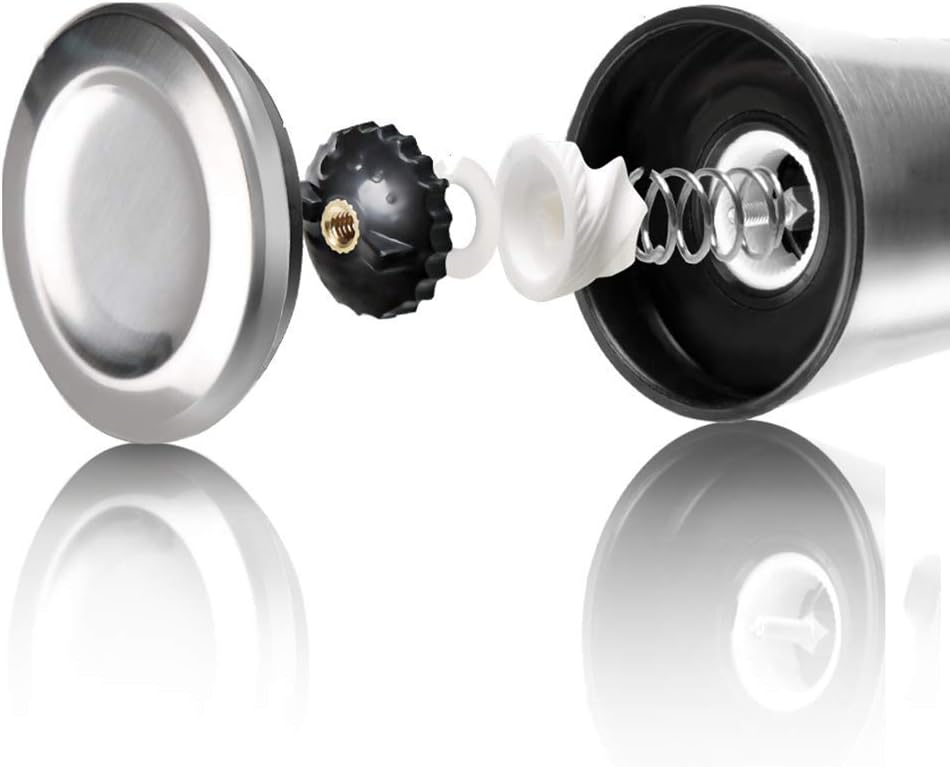 Premium Salt Pepper Grinder Set with Glass Body