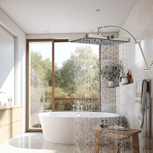 Hibbent 20 All Metal Adjustable Shower Arm