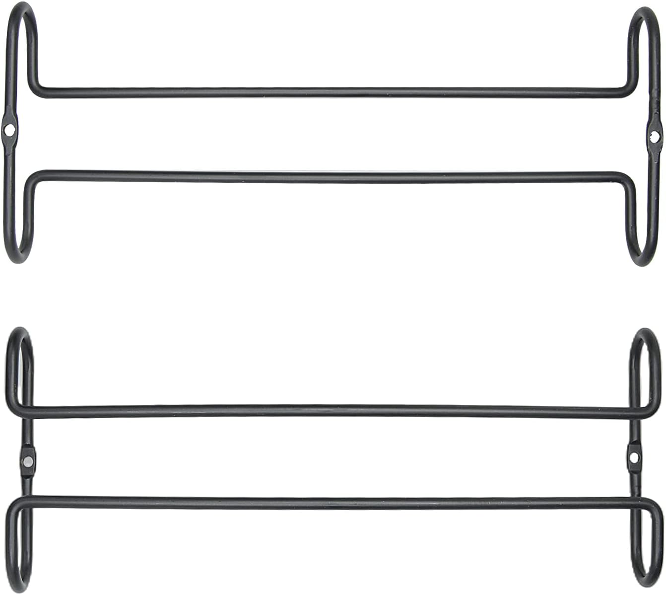 10 Inch Wine Glass Rack Under Cabinet Set of 4 Black 1