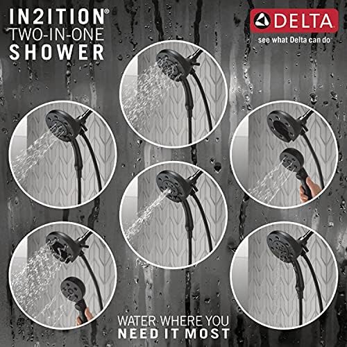 Delta 4-Spray H2Okinetic In2ition 2-in-1 Handheld Shower Head Matte Black