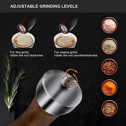Spice Grinder Set with Adjustable Coarseness