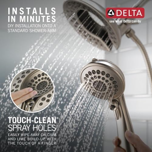 Delta 5-Spray In2ition 2-in-1 Dual Shower Head Brushed Nickel