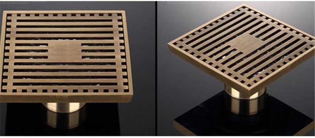 Square Floor Waste Grate Bathroom Drain in Antique Bronze or Chrome