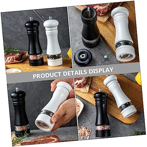 KICHOUSE Salt Pepper Shakers Set 6 Inches Wooden Refillable