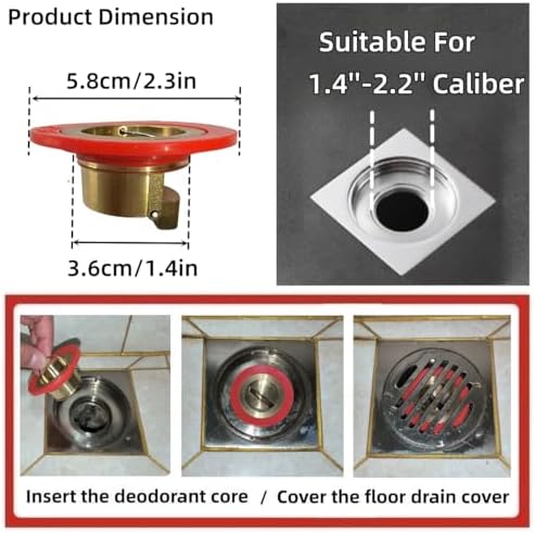 2Pcs COLDDD Universal Brass Floor Drain Core