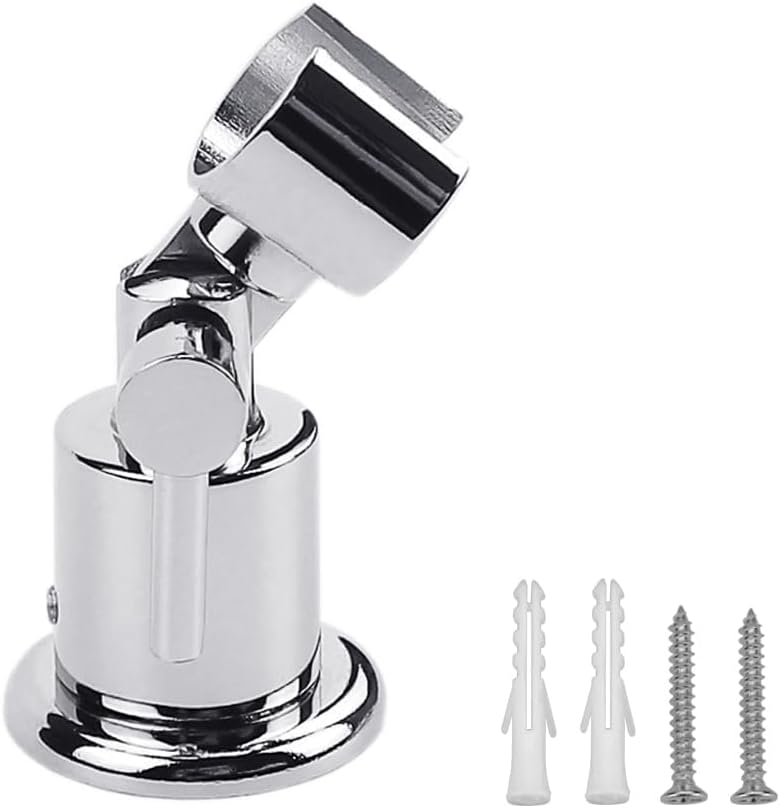 All Metal Shower Head Holder with 180 Adjustable Wand Mount