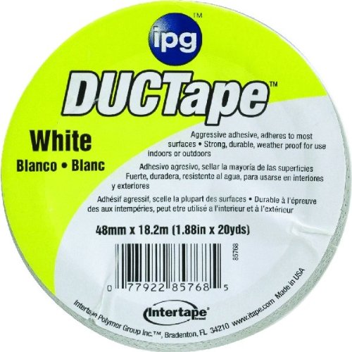 IPG 6720WHT JobSite Duct Tape White 188 x 20 yd