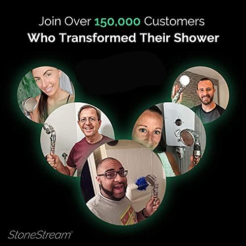 StoneStream EcoPower High Pressure Handheld Shower Head with 3 Spray Modes