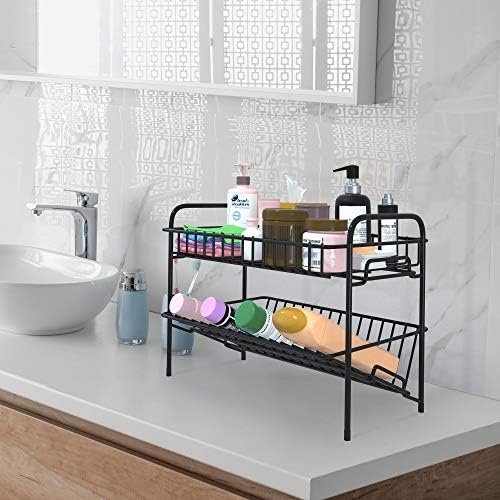HengLiSam 2 Tier Spice Rack Organizer Black