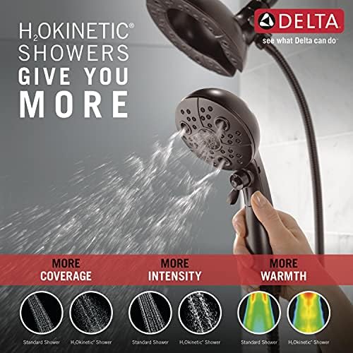 Delta H2Okinetic In2ition 5-Setting Handheld Shower Head with Hose Venetian Bronze