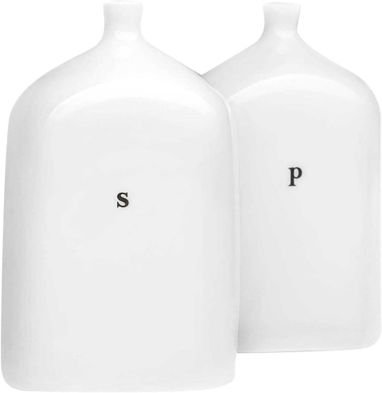 Set of 2 Porcelain Salt and Pepper Shaker Vials