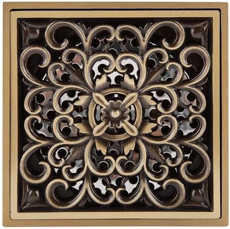 Fafeicy Antique Shower Drain Brass Floor Drain 43x43x28in