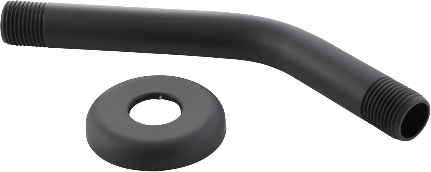 Danco 11095 Matte Black Shower Arm with Flange
