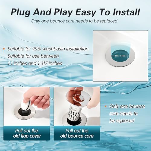 ZONCIHO Pop-Up Drain Strainer for 11-142 Inch Sinks