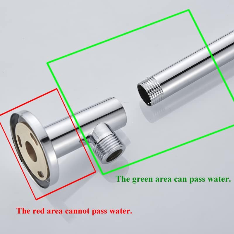 Chrome Copper Shower Arm 16 Inches Right Angle Wall Mount