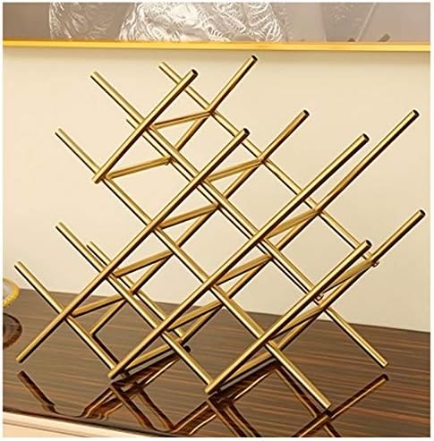 BOCbco Gold Wine Rack Holds 13 Bottles Tabletop