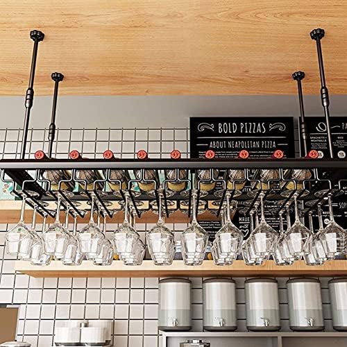 ULAINE Adjustable Ceiling Wine Rack for Bars and Kitchens
