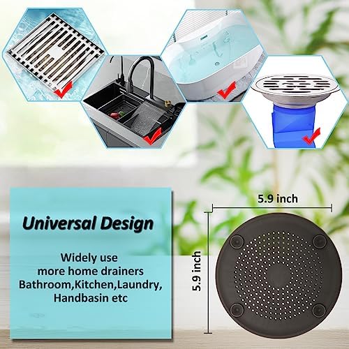 TDZJONE Hair Catcher with Suction Cups 2 Pack Black